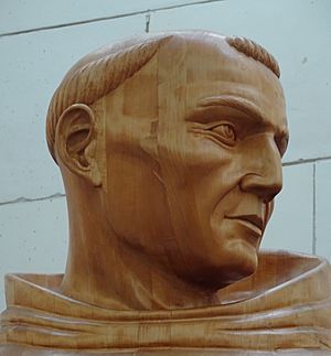 Head from Father Serra statue (wood)