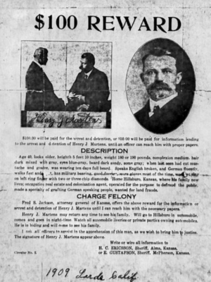 Henry J. Martens wanted poster