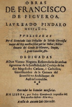 Luis Tribaldos de Toledo (Lisboa 1625) Obras de Francisco de Figueroa