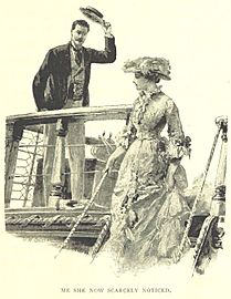 Me she now barely noticed-illustration by wh overend for a strange elopement by w clarke russell