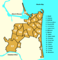 Napier, New Zealand numbered suburbs map