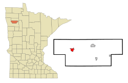 Location of Red Lake Fallswithin Red Lake County and state of Minnesota