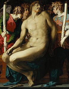 Rosso Fiorentino (Giovanni Battista di Jacopo) - The Dead Christ with Angels - Google Art Project