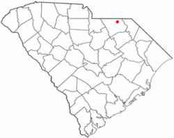 Location of Chesterfield, South Carolina