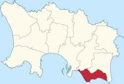 Location of Saint Clement in Jersey