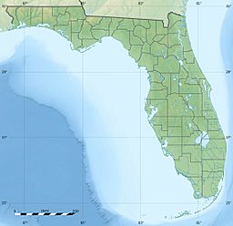 Location of Lake Seminole in Florida, USA.