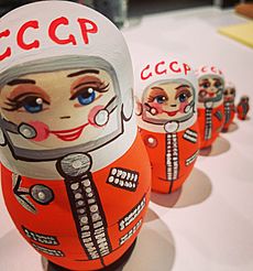 Vintage Soviet era Russian doll celebratig Valentina Tereshkova