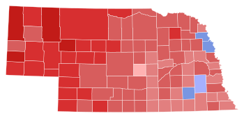 2014 Nebraska gubernatorial election results map by county
