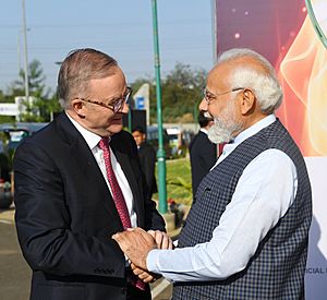 Australian PM Anthony Albanese and Indian PM Narendra Modi