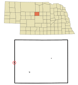 Location of Halsey, Nebraska