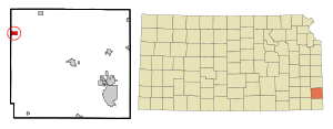 Location within Crawford County and Kansas