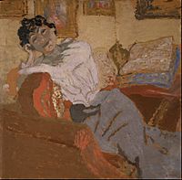 Edouard Vuillard - Madame Hessel au Sofa (Madame Hessel on the Sofa) - Google Art Project