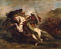 Eugène Delacroix - Collision of Moorish Horsemen - Walters 376