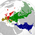 Indo-European Language Family Branches in Eurasia