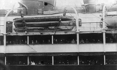 Lusitania New York 1914 Lifeboats