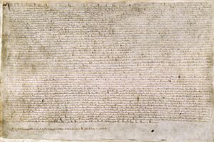 Magna Carta,  Cotton MS. Augustus II. 106, property of the British Library