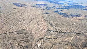 Minor drainage divide south of Buckeye Arizona aerial