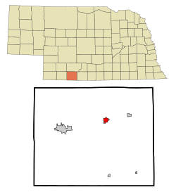 Location of Indianola, Nebraska