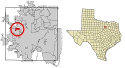 Location of Lake Worth in Tarrant County, Texas