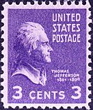Thomas Jefferson 1938 Issue-3c