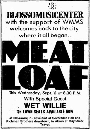 WMMS Meat Loaf concert - 1978 print ad