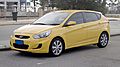 Yellow 2019 Hyundai Accent Sport hatchback – Fremantle 10.09.20 front