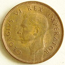 1943 South African farthing obverse