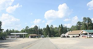 Looking north at downtown Athelstane