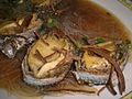 HK Food Chinese Seafood Dinner 鮑魚仔 Steamed Abalone with Mandarin orange peels