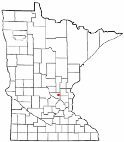 Location of the city of Zimmermanwithin Sherburne County, Minnesota