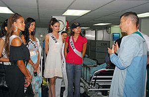 Miss Universe contestants USNS Mercy