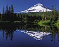 Mount Hood reflected in Mirror Lake, Oregon