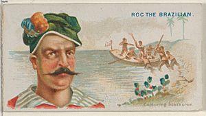 Roc the Brazilian, Capturing Boat's Crew, from the Pirates of the Spanish Main series (N19) for Allen & Ginter Cigarettes MET DP835018