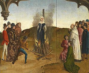 Saint Richardis (fragment of The Ordeal by Fire by Dierec Bouts the Older)