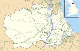 Map showing the location of Hamsterley Forest