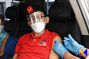 Former president Fidel Ramos completes COVID-19 vaccination