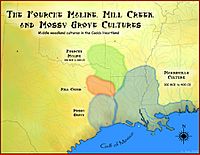 Fourche Maline and Mill Creek cultures map HRoe 2010