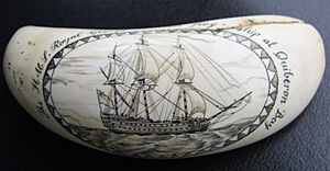 HMS Royal George, 1759 Gravur, Walzahn