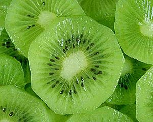 Kiwifruit-Actinidia deliciosa sliced