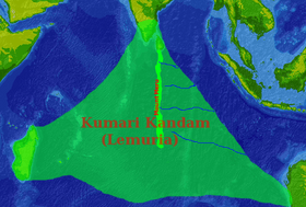 Kumari Kandam map