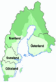 Map swedish lands