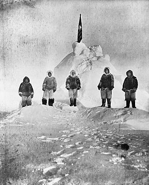 Matthew Henson and four Inuit guides