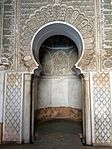 Medina of Marrakesh Medersa Ben Youssef interior detail