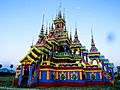 Pa-Auk Village Burmese Buddhist Monks Funeral Temporary Building Side