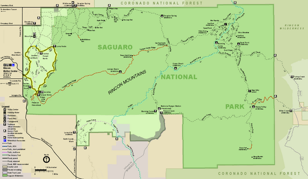 Rincon Mountain District map