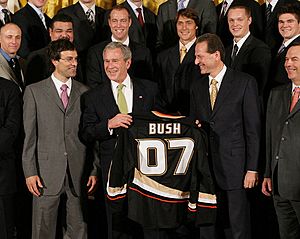 Stanley Cup Ducks and Bush