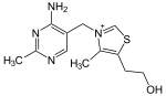 Molecular structure of thiamin