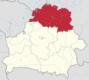 Location of Vitsebsk Voblast