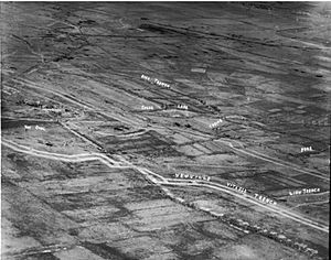 Aerial photograph of Hindenburg Line west of Wancourt 24-03-1917 IWM