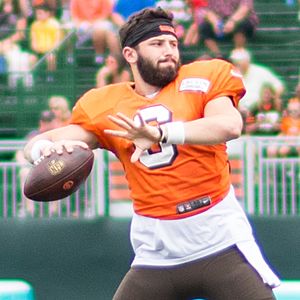 Baker Mayfield training camp 2018 (2) (cropped)